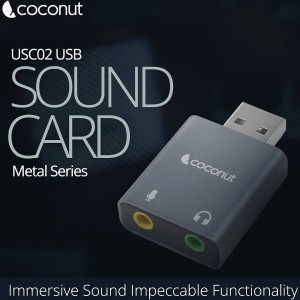 USC02 USB External Sound Card-COCONUT 