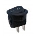 Round Rocker SPST Switch 2 Leg 6A 250V 23MM