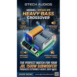 JBL 1500W SUB CROSSOVER  HEAVY BASS WEAH-89 